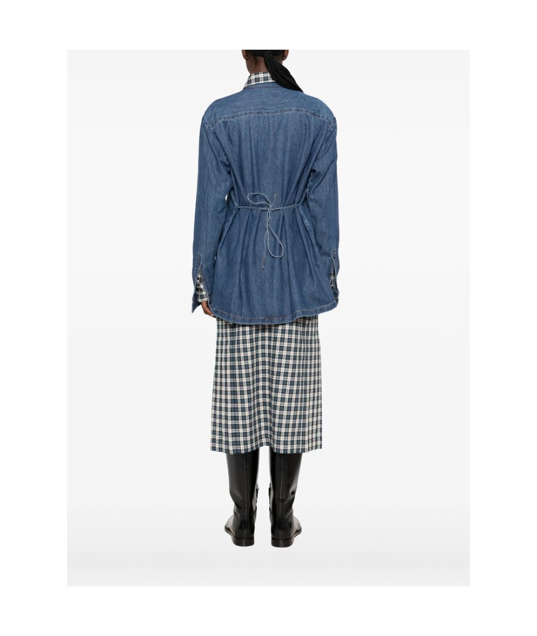 DRIES VAN NOTEN Синяя хлопковая рубашка, фото 4