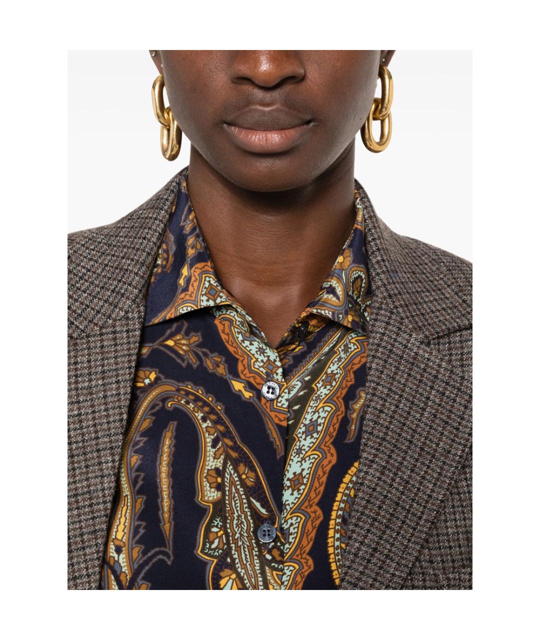 ETRO Синяя хлопковая рубашка, фото 4