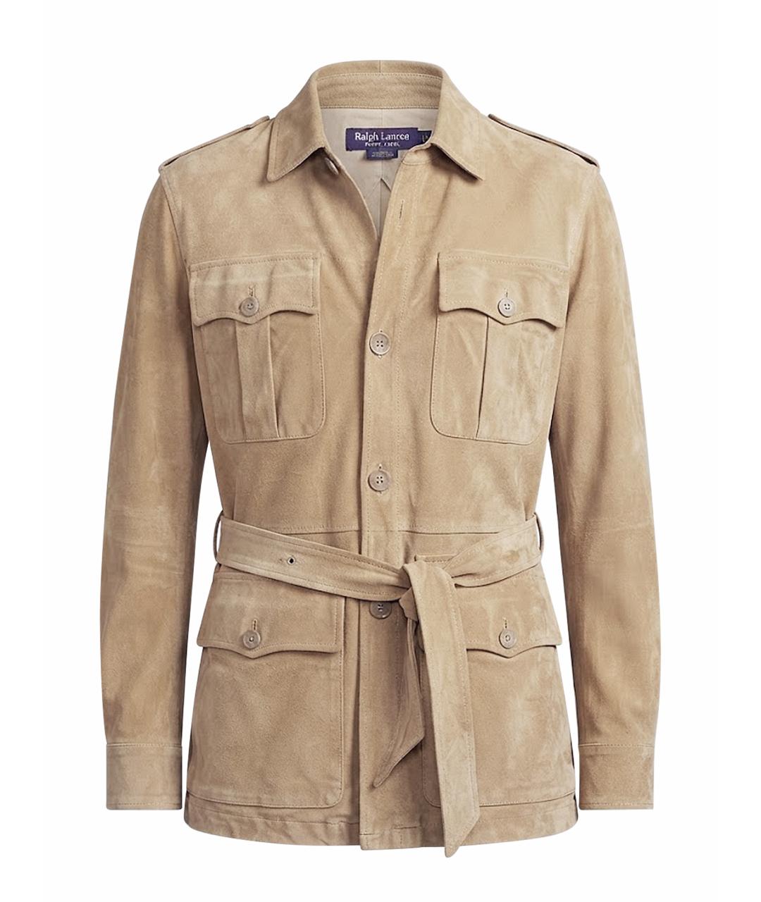 RALPH LAUREN Бежевая замшевая куртка, фото 1