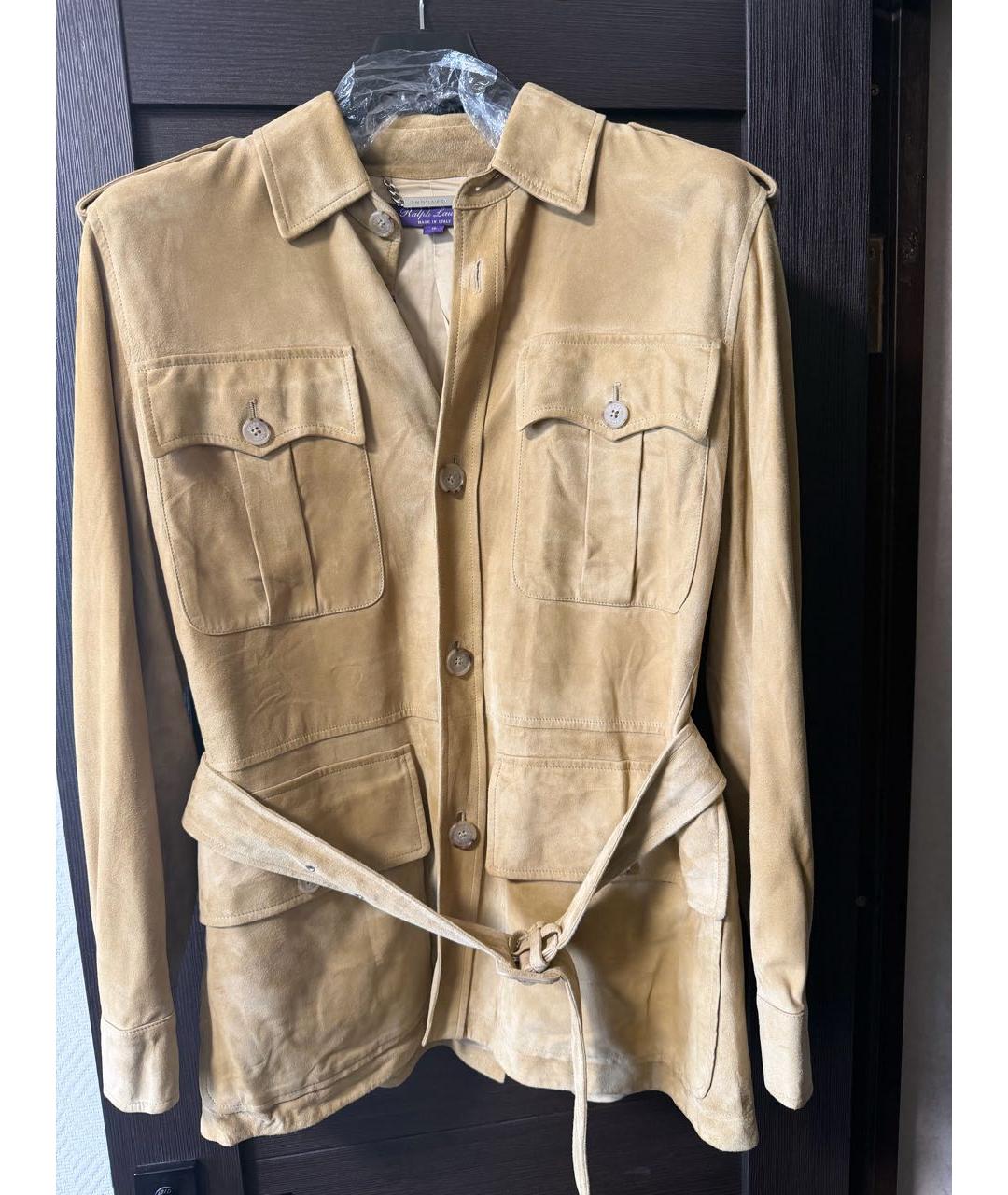 RALPH LAUREN Бежевая замшевая куртка, фото 6