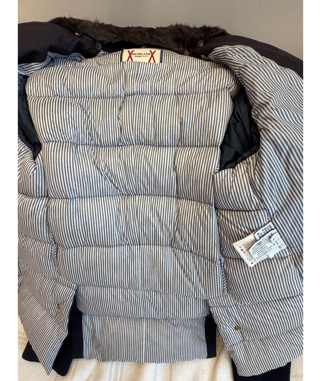 MONCLER Темно-синяя шерстяная куртка, фото 4