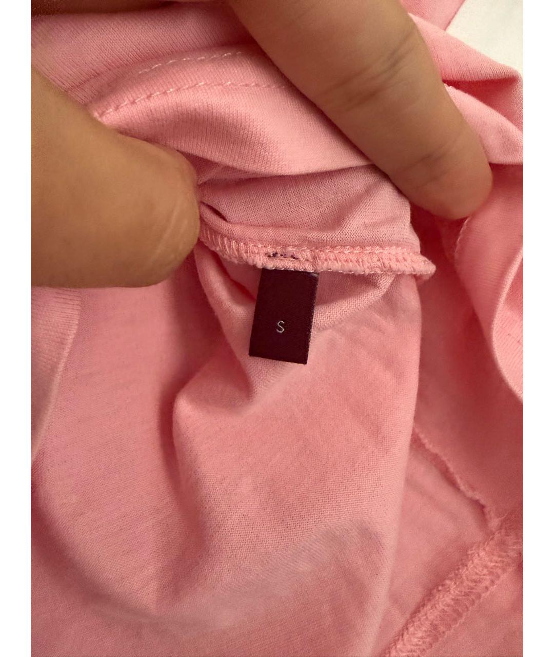 GUCCI Розовая хлопковая футболка, фото 3