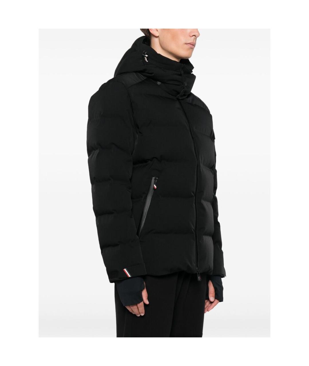 MONCLER GRENOBLE Черный полиэстеровый пуховик, фото 2