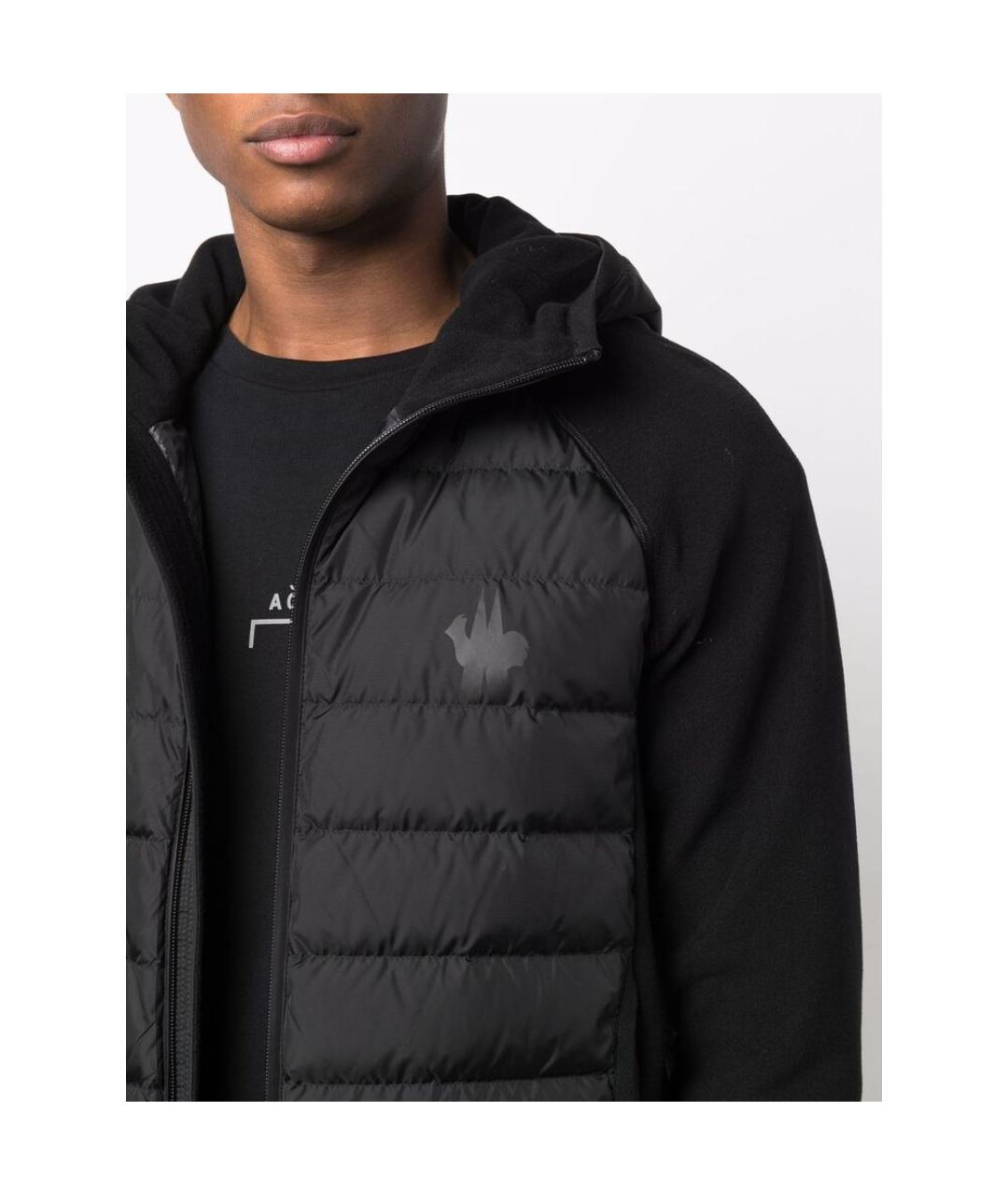MONCLER GRENOBLE Черная полиэстеровая куртка, фото 5