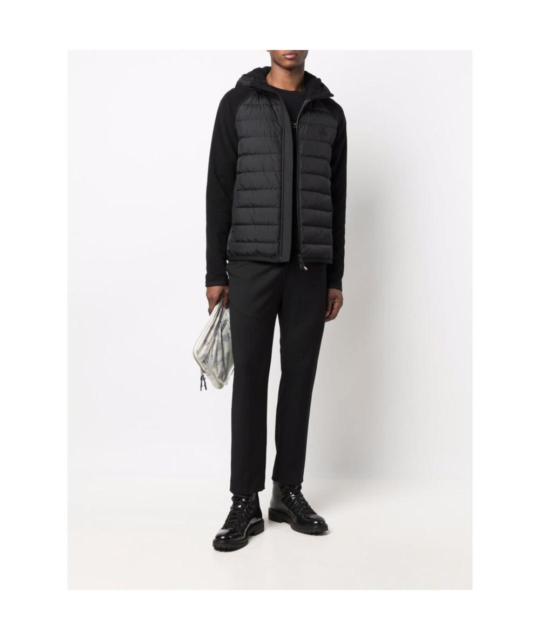 MONCLER GRENOBLE Черная полиэстеровая куртка, фото 2