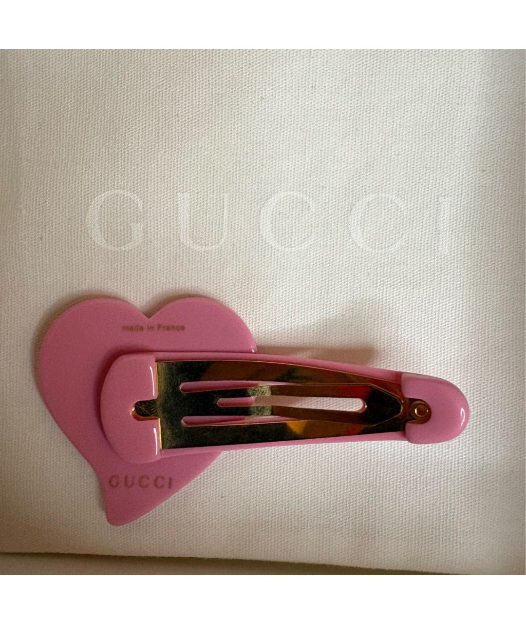 GUCCI Розовая заколка, фото 3