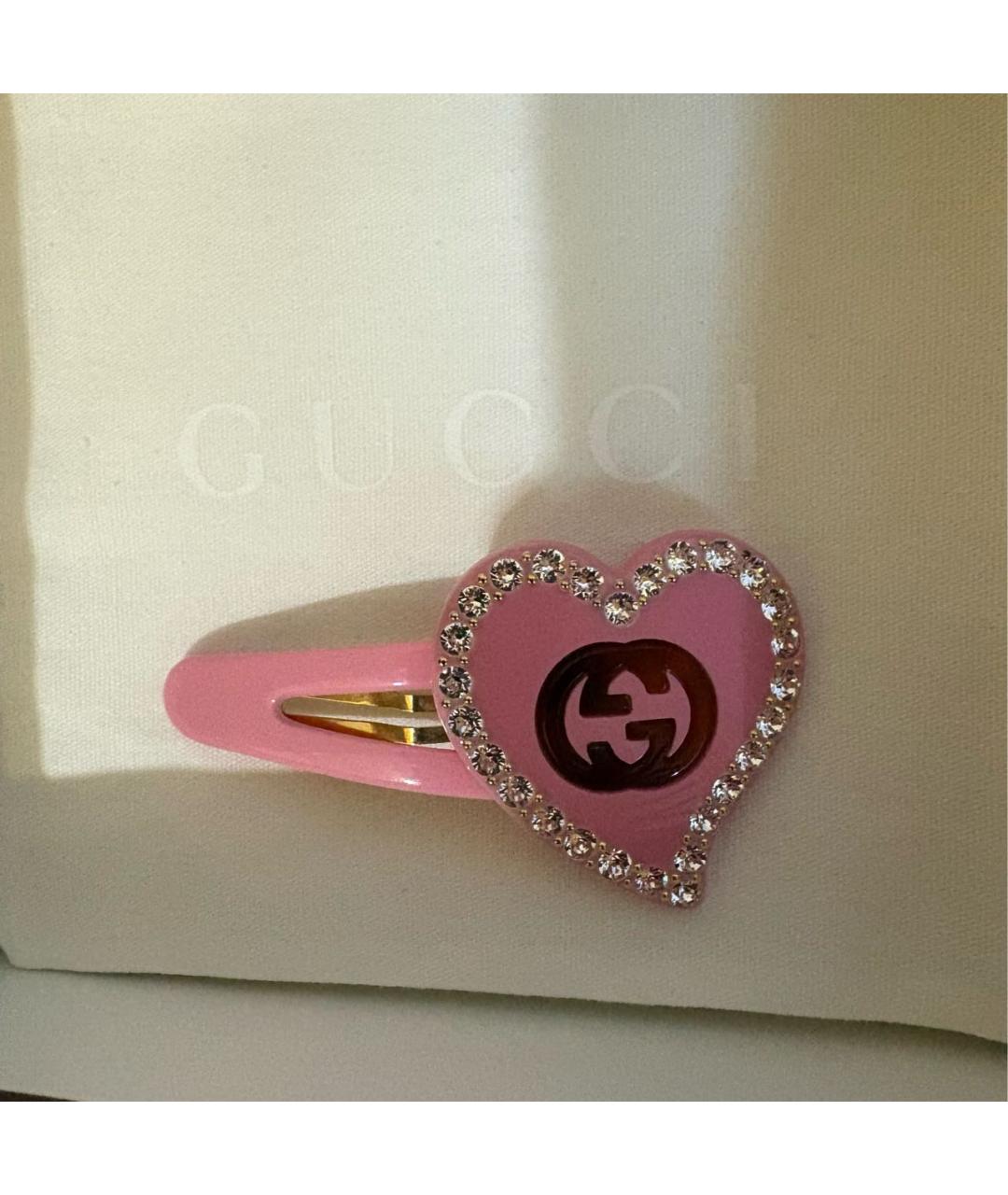 GUCCI Розовая заколка, фото 2