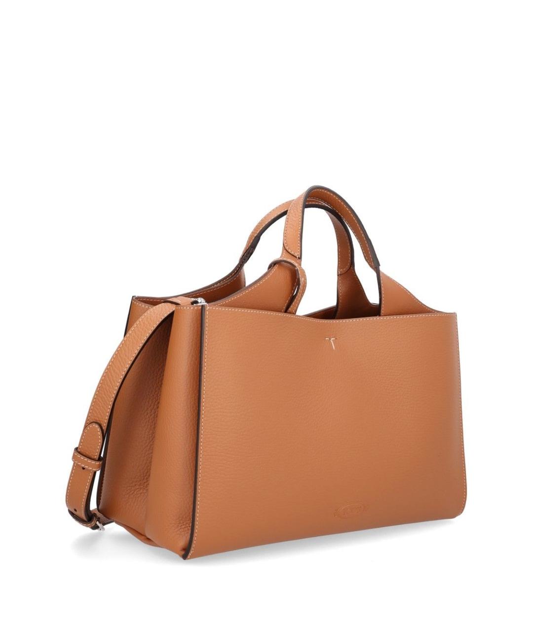 TOD'S Коричневая кожаная сумка тоут, фото 2