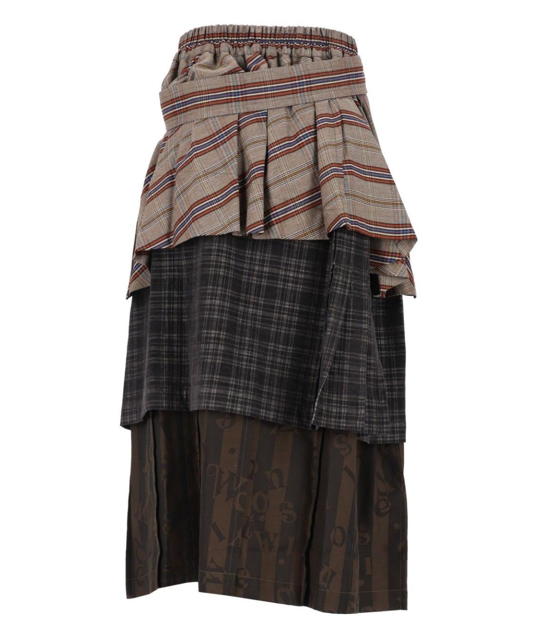 VIVIENNE WESTWOOD Мульти хлопковая юбка миди, фото 2