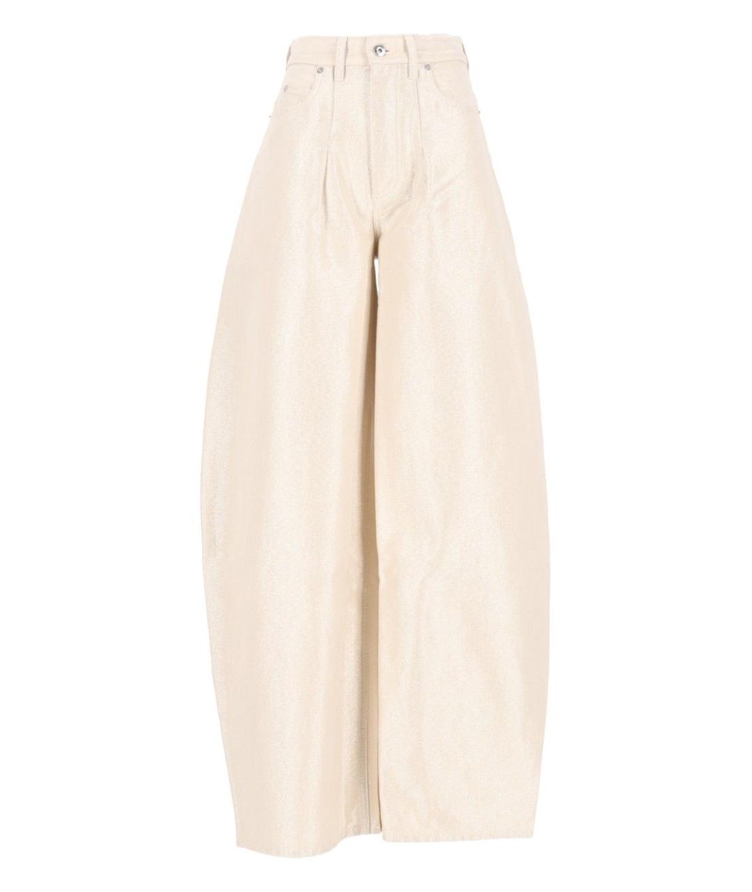 JACQUEMUS Белые хлопко-полиэстеровые прямые джинсы, фото 1