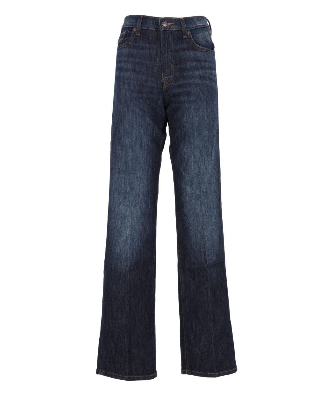 7 FOR ALL MANKIND Синие хлопковые прямые джинсы, фото 1