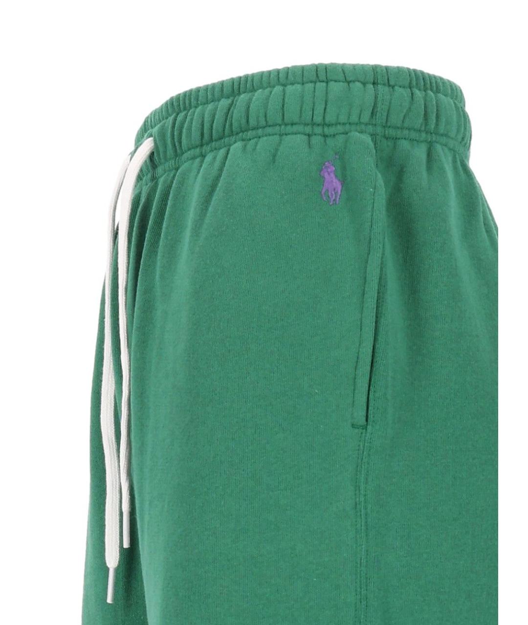 POLO RALPH LAUREN Зеленые хлопковые спортивные брюки и шорты, фото 4