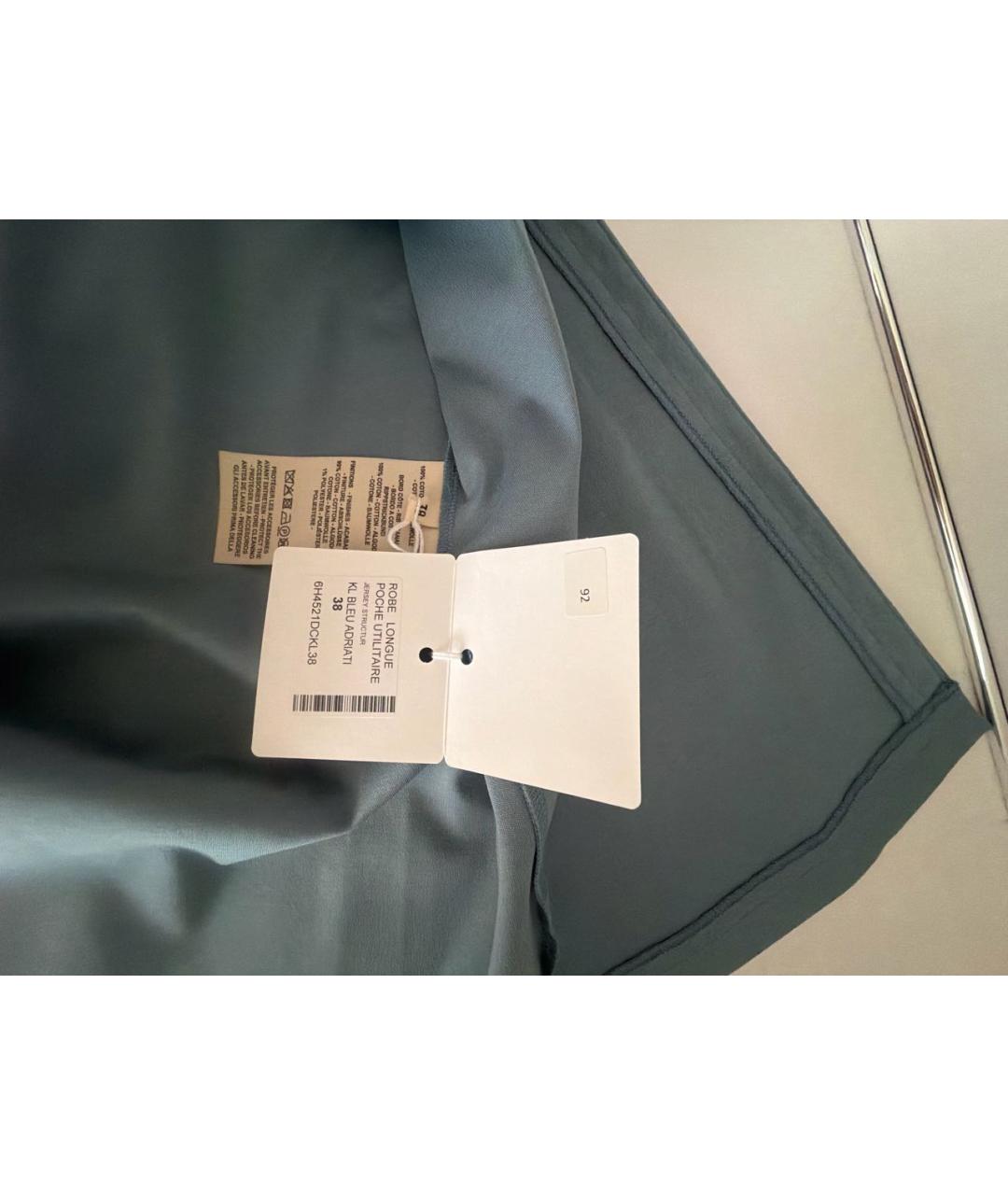 HERMES Голубое хлопковое повседневное платье, фото 5