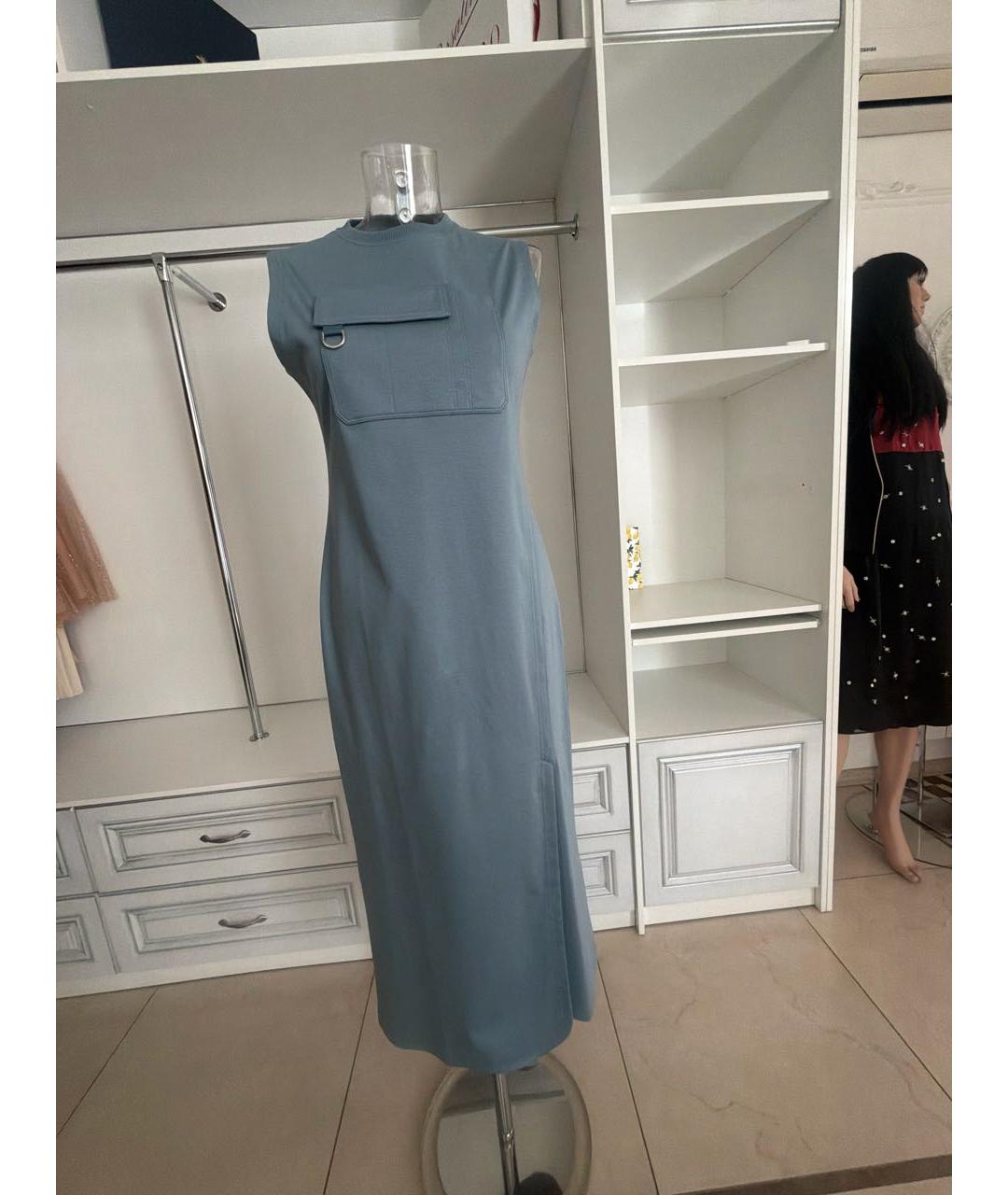 HERMES Голубое хлопковое повседневное платье, фото 6