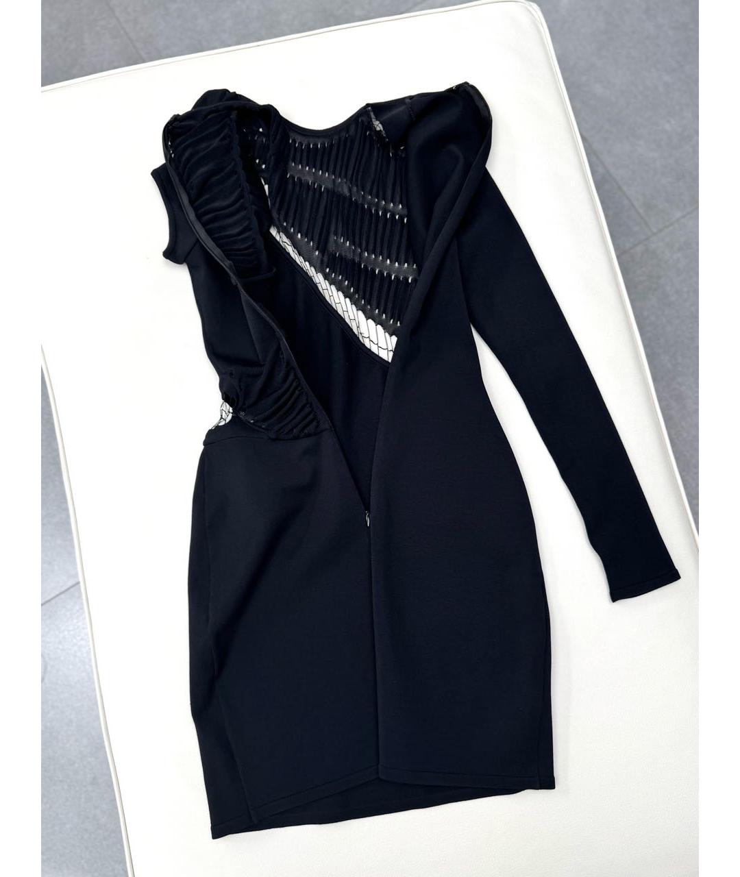 ALEXANDRE VAUTHIER Черное вискозное коктейльное платье, фото 7