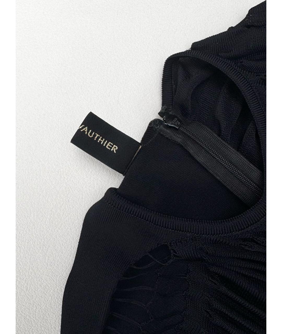 ALEXANDRE VAUTHIER Черное вискозное коктейльное платье, фото 5