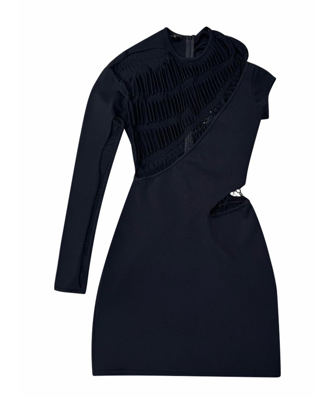 ALEXANDRE VAUTHIER Черное вискозное коктейльное платье, фото 1