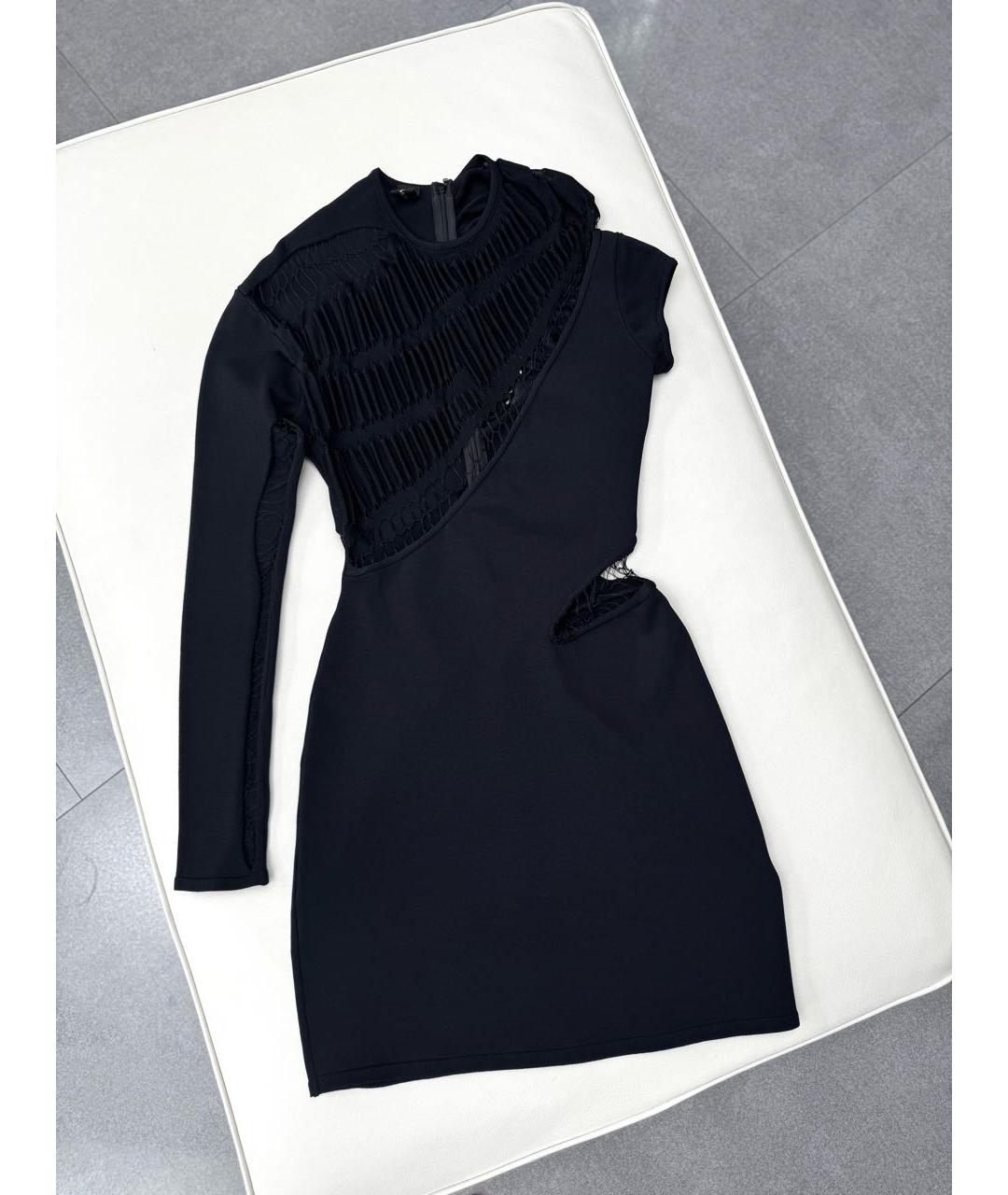 ALEXANDRE VAUTHIER Черное вискозное коктейльное платье, фото 9