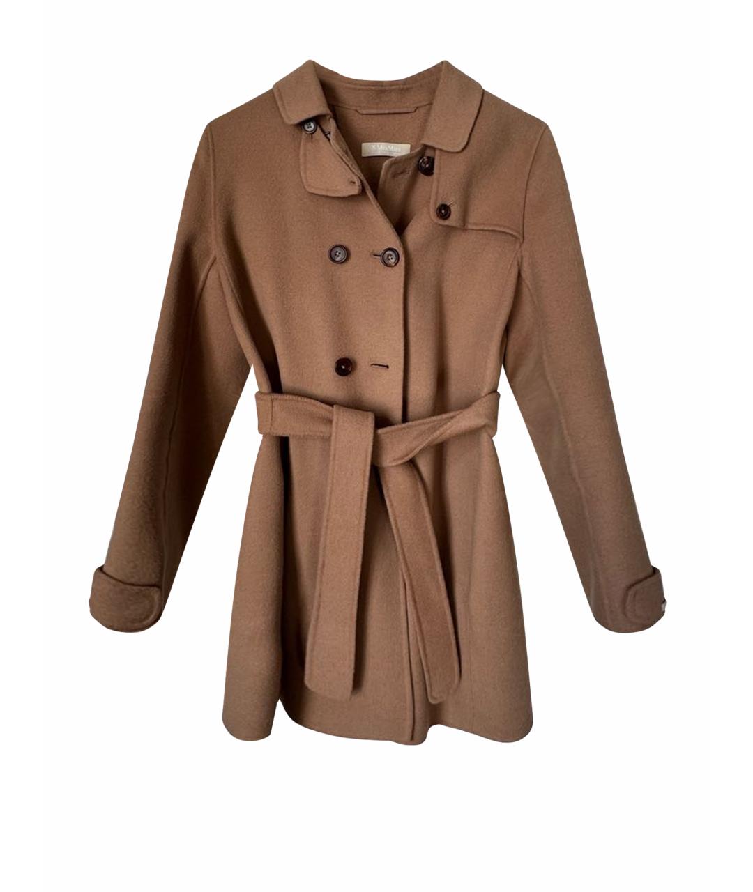 'S MAX MARA Бежевое шерстяное пальто, фото 1