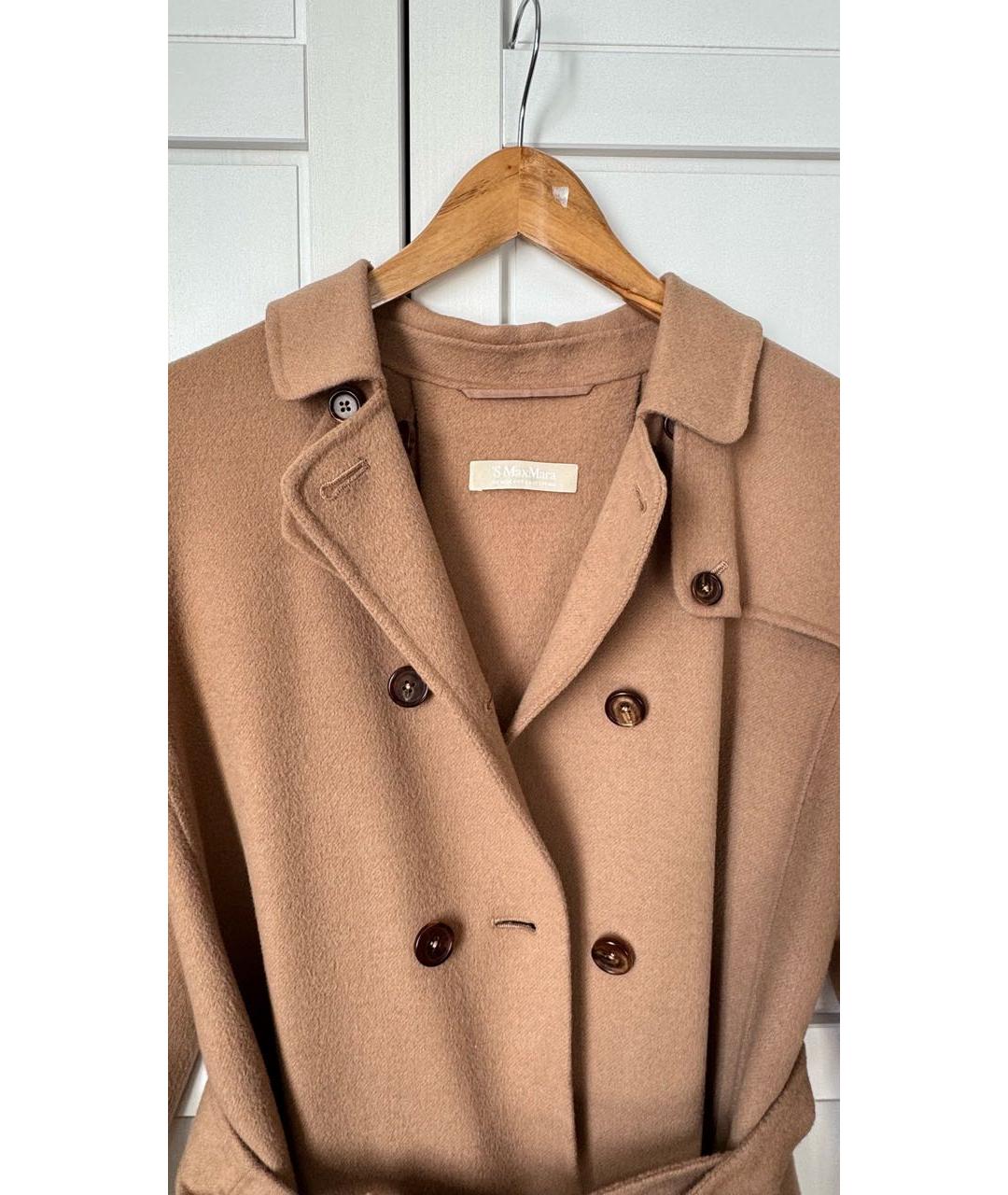 'S MAX MARA Бежевое шерстяное пальто, фото 3