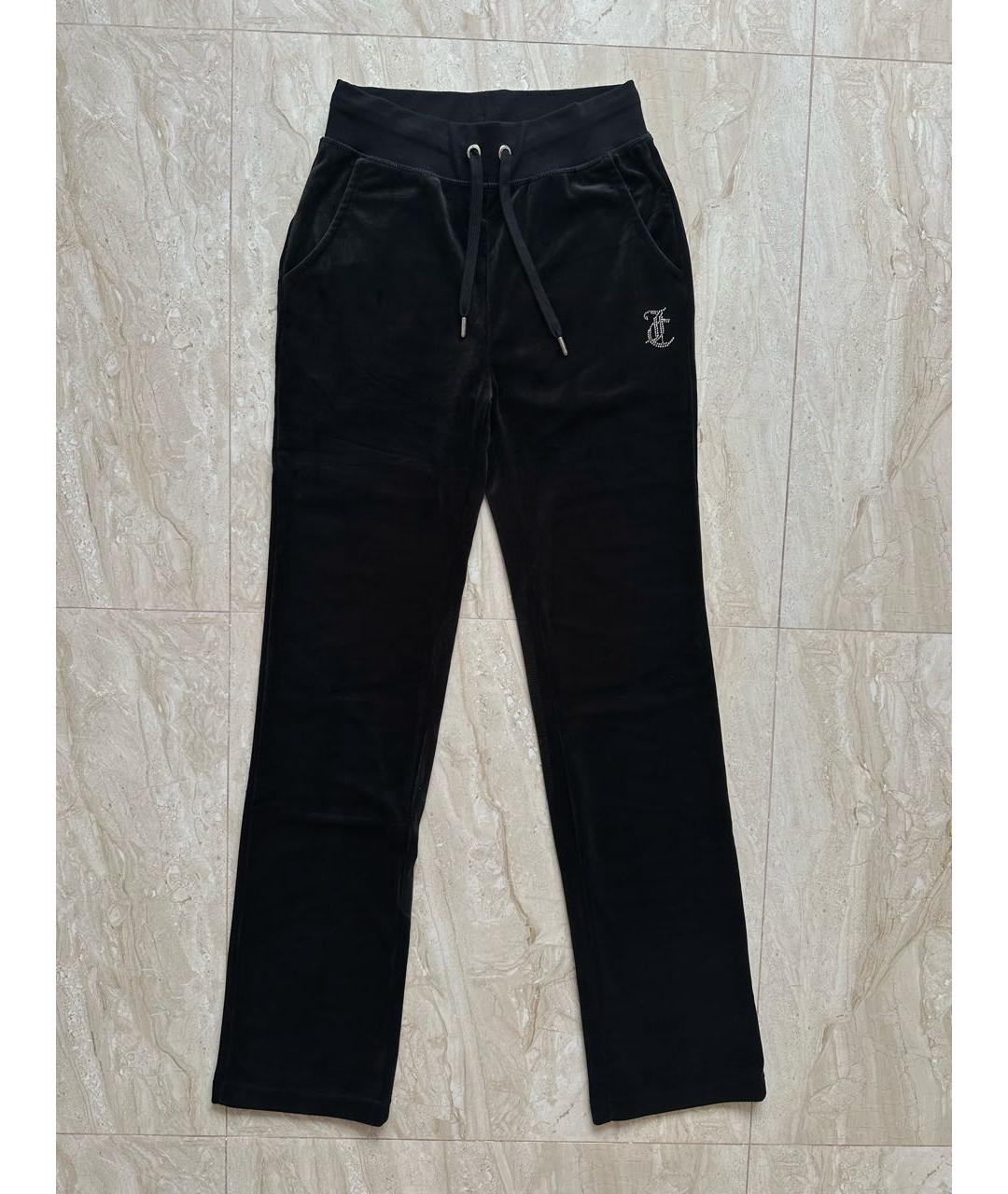 JUICY COUTURE Черный велюровый костюм с брюками, фото 6