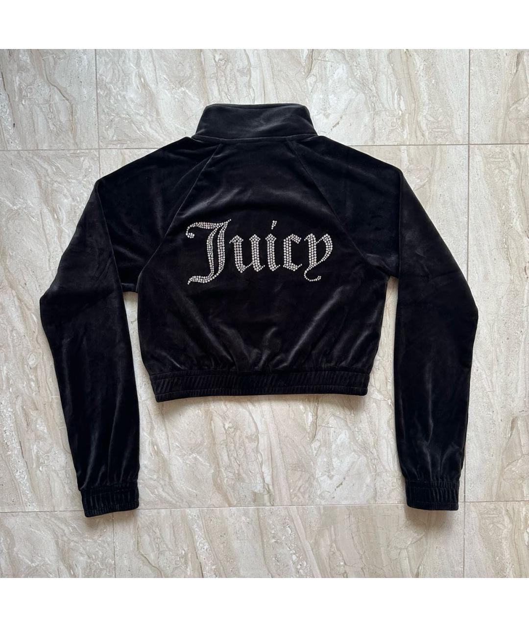 JUICY COUTURE Черный велюровый костюм с брюками, фото 4