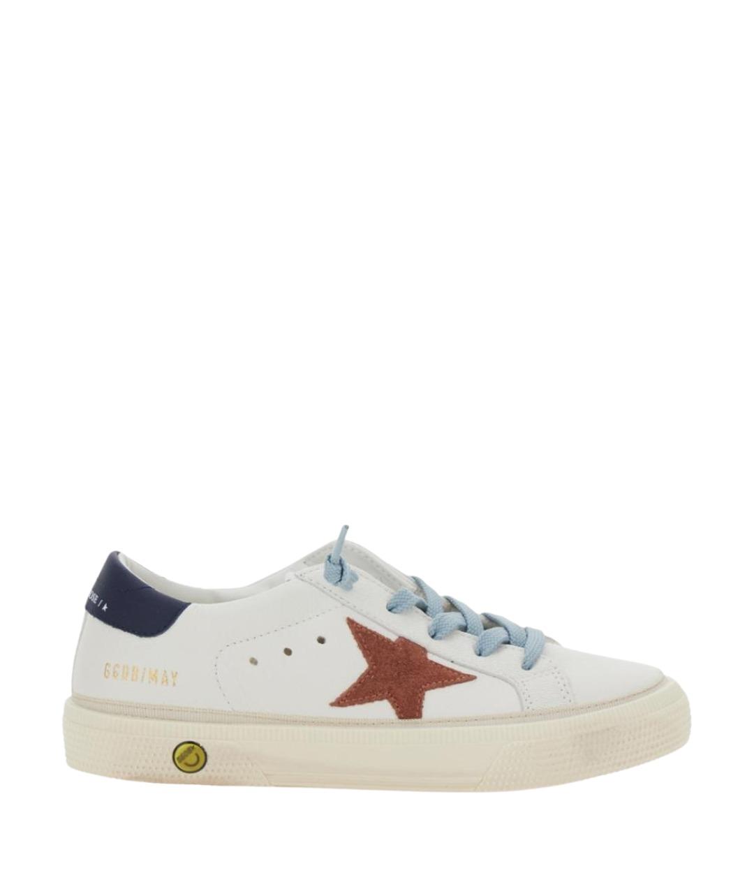 GOLDEN GOOSE Белые кожаные кеды, фото 1