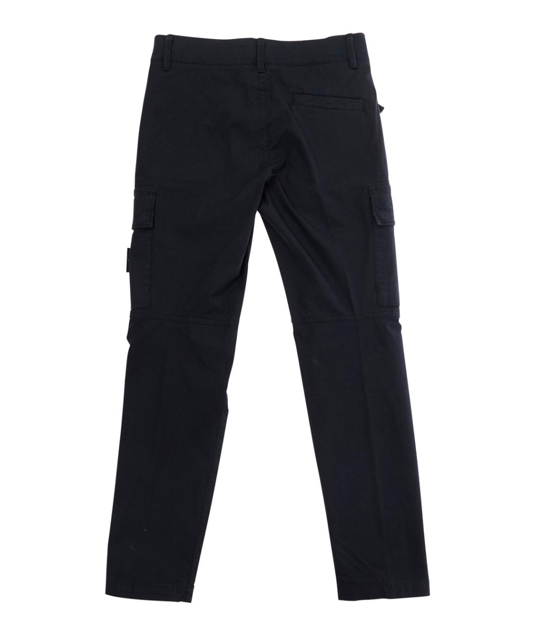 STONE ISLAND JUNIOR Темно-синие хлопковые брюки и шорты, фото 2