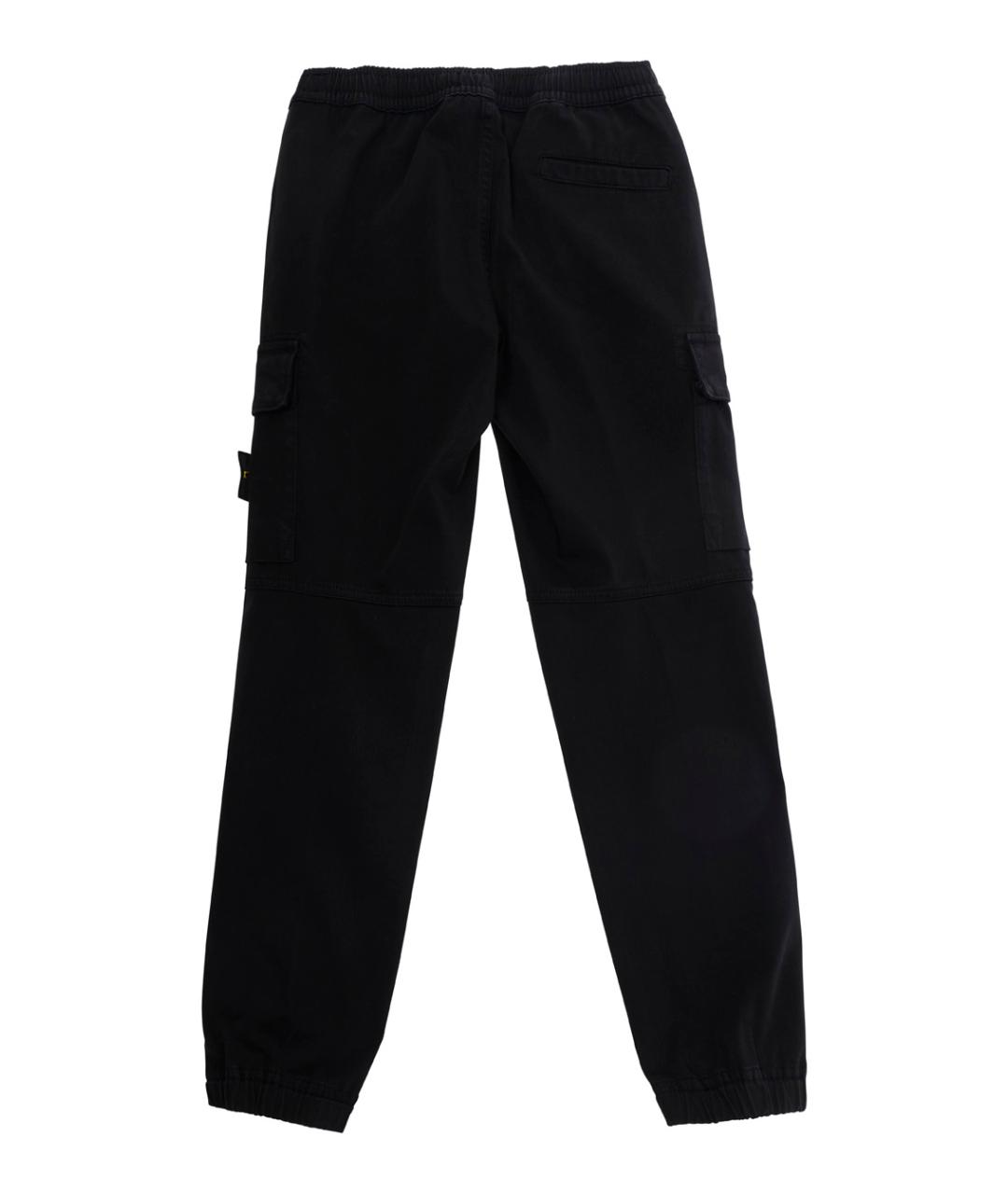 STONE ISLAND Черные хлопковые брюки и шорты, фото 2