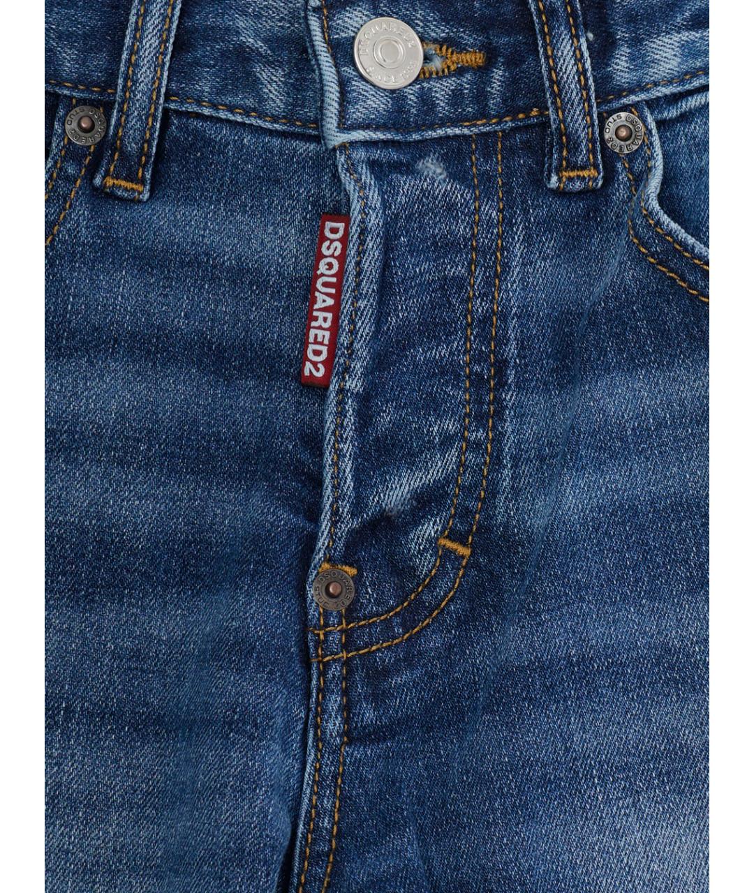 DSQUARED2 Синие хлопковые детские джинсы, фото 3