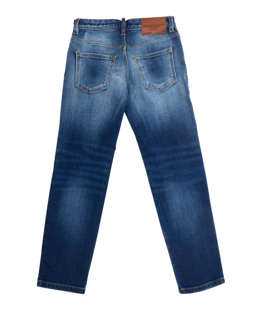 DSQUARED2 Синие хлопковые детские джинсы, фото 2