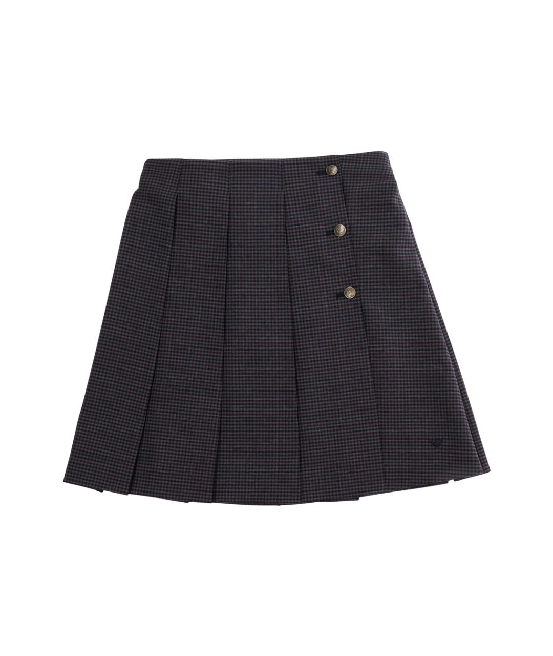 EMPORIO ARMANI Синяя полиэстеровая юбка, фото 1