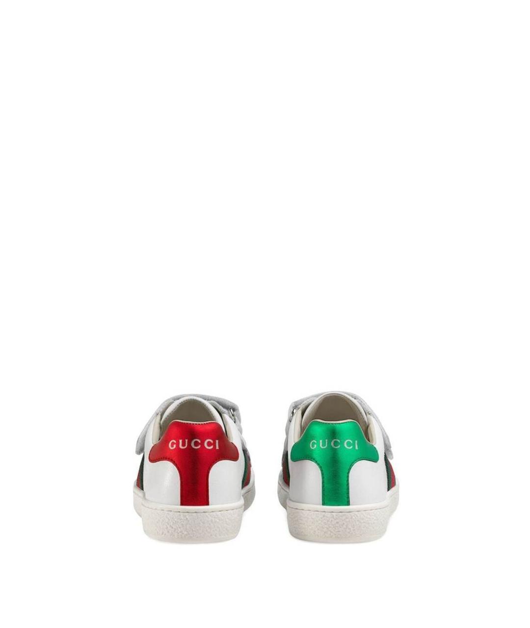 GUCCI KIDS Белые кожаные кеды, фото 4