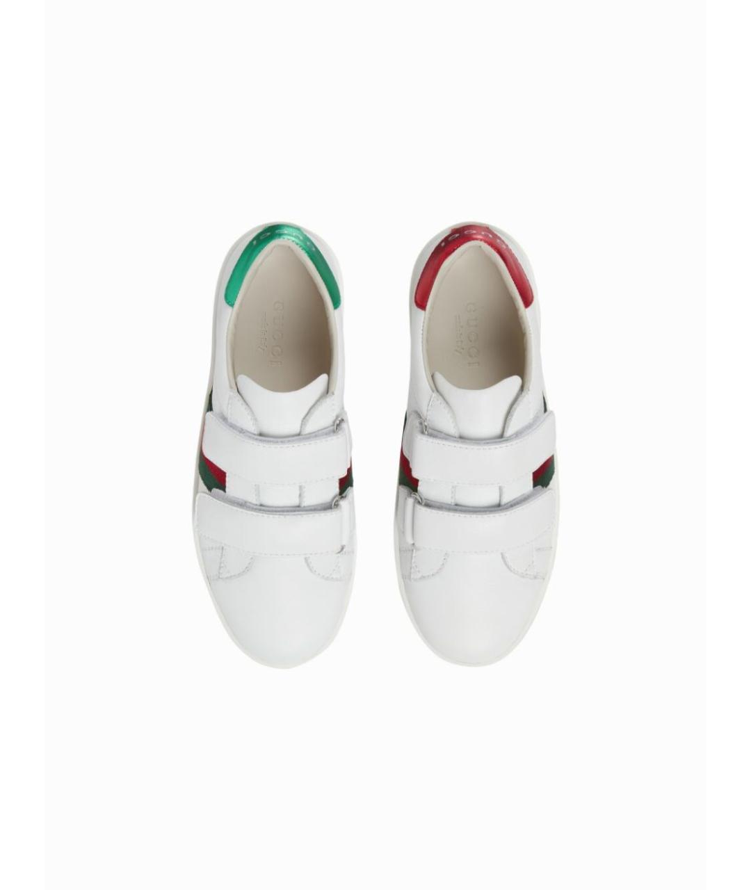GUCCI KIDS Белые кожаные кеды, фото 3