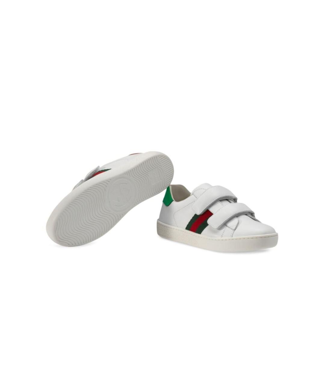 GUCCI KIDS Белые кожаные кеды, фото 2