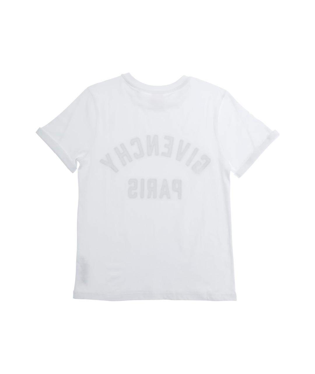 GIVENCHY Белая хлопковая детская футболка, фото 2