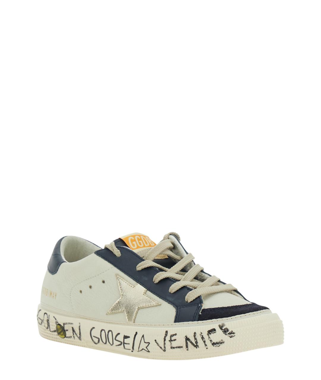 GOLDEN GOOSE Бежевые кожаные кеды, фото 2