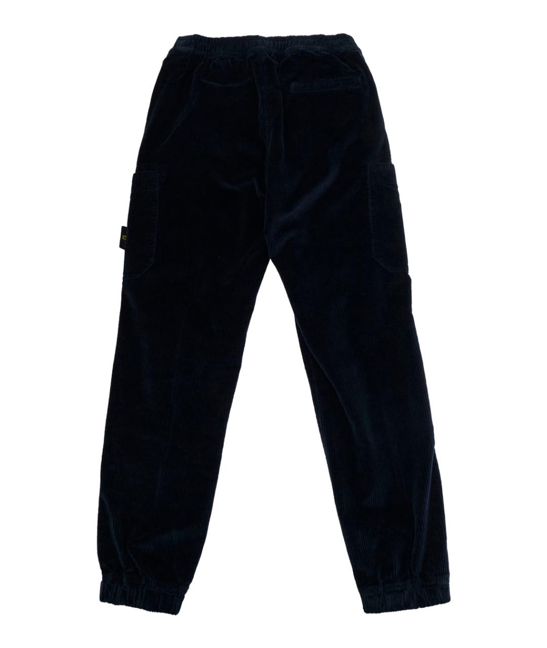 STONE ISLAND Темно-синие хлопковые брюки и шорты, фото 2