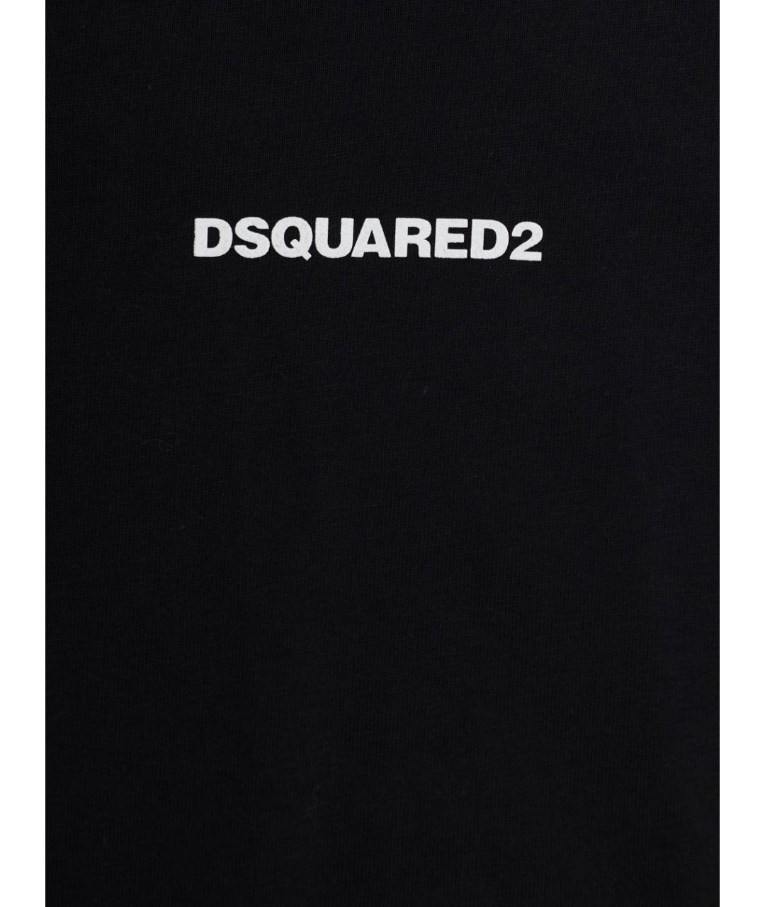 DSQUARED2 Черная хлопковая детская футболка, фото 3