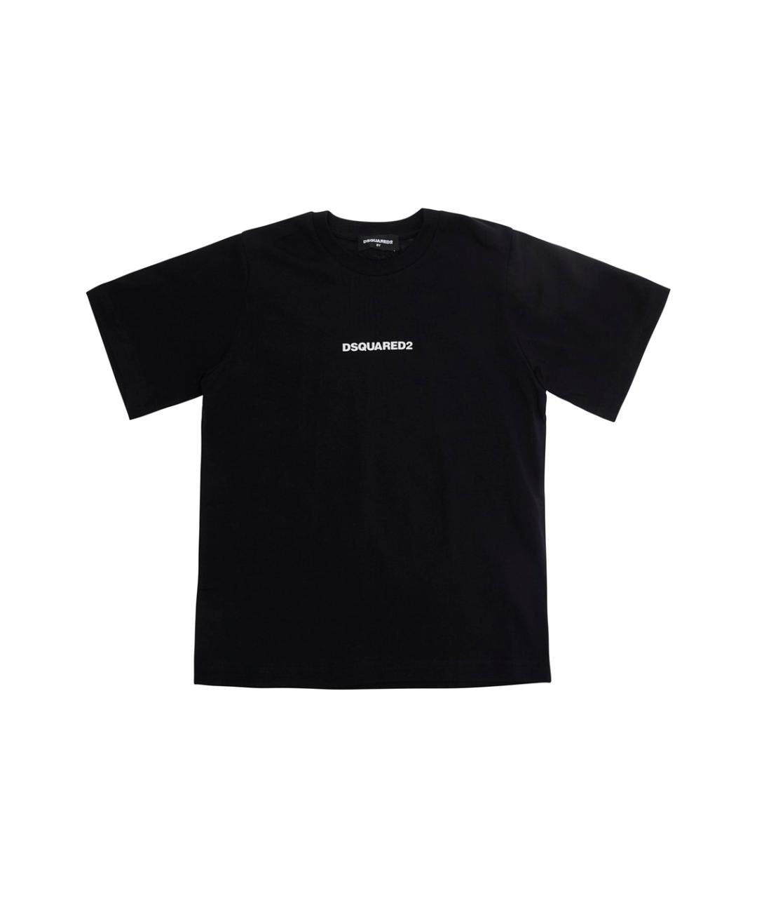 DSQUARED2 Черная хлопковая детская футболка, фото 1