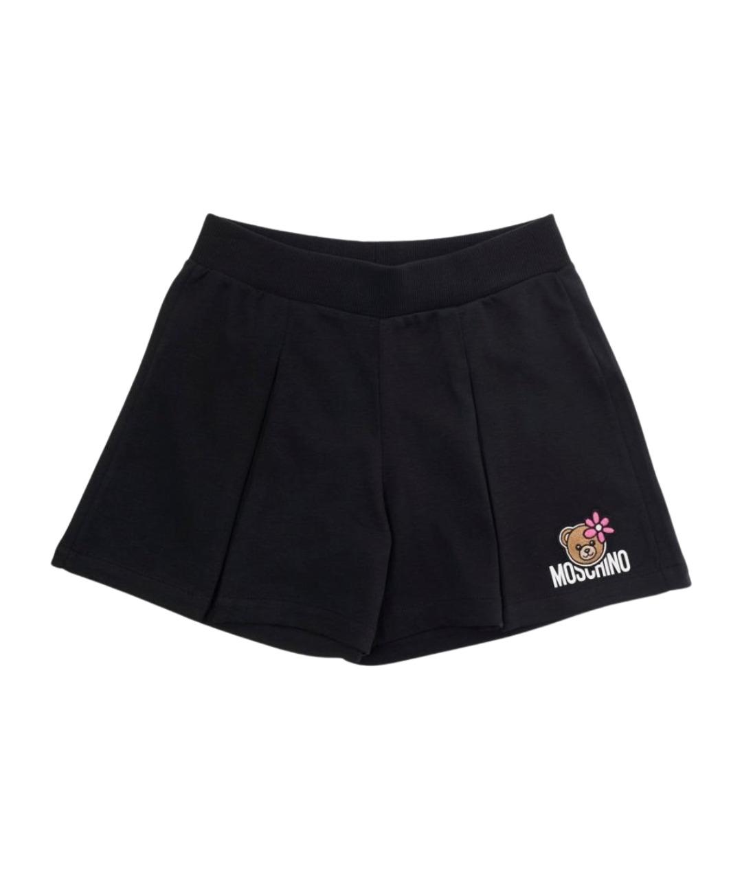 MOSCHINO Черные хлопковые брюки и шорты, фото 1