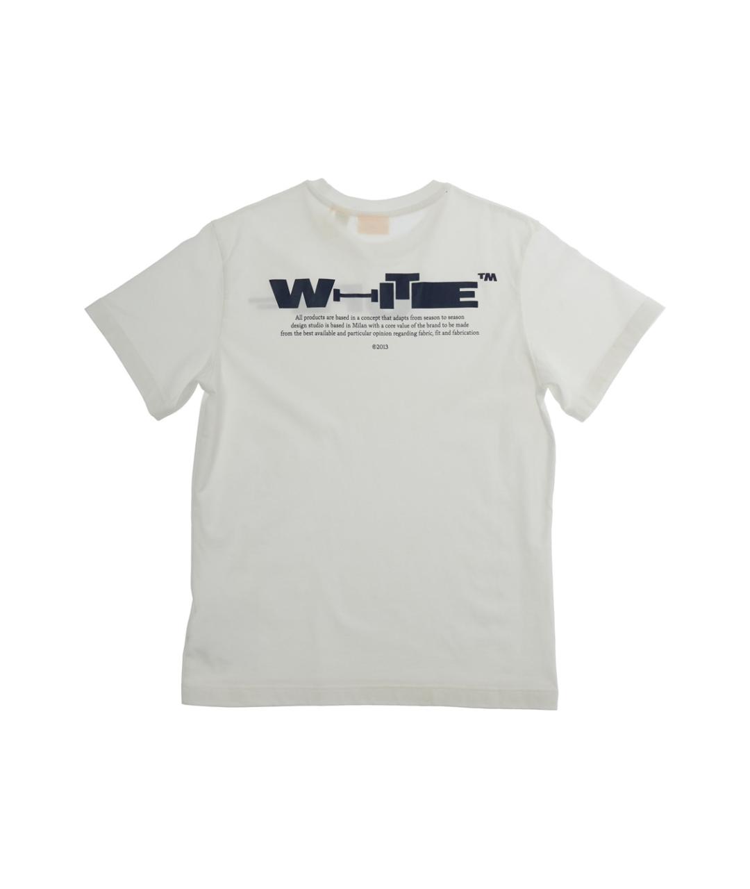 OFF-WHITE Белая хлопковая детская футболка, фото 2