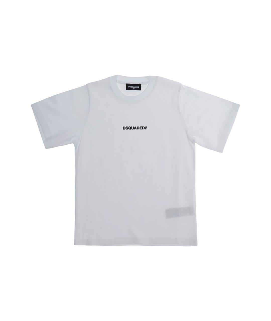 DSQUARED2 Белая хлопковая детская футболка, фото 1