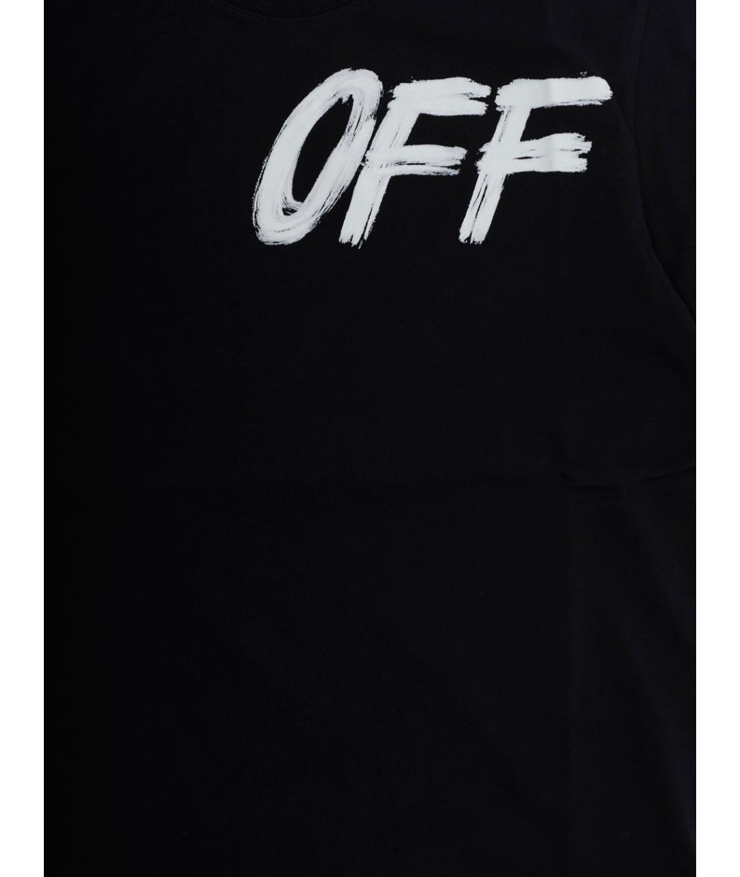 OFF-WHITE Черная хлопковая детская футболка, фото 3