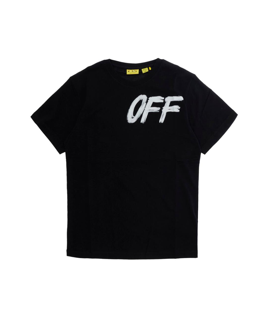 OFF-WHITE Черная хлопковая детская футболка, фото 1