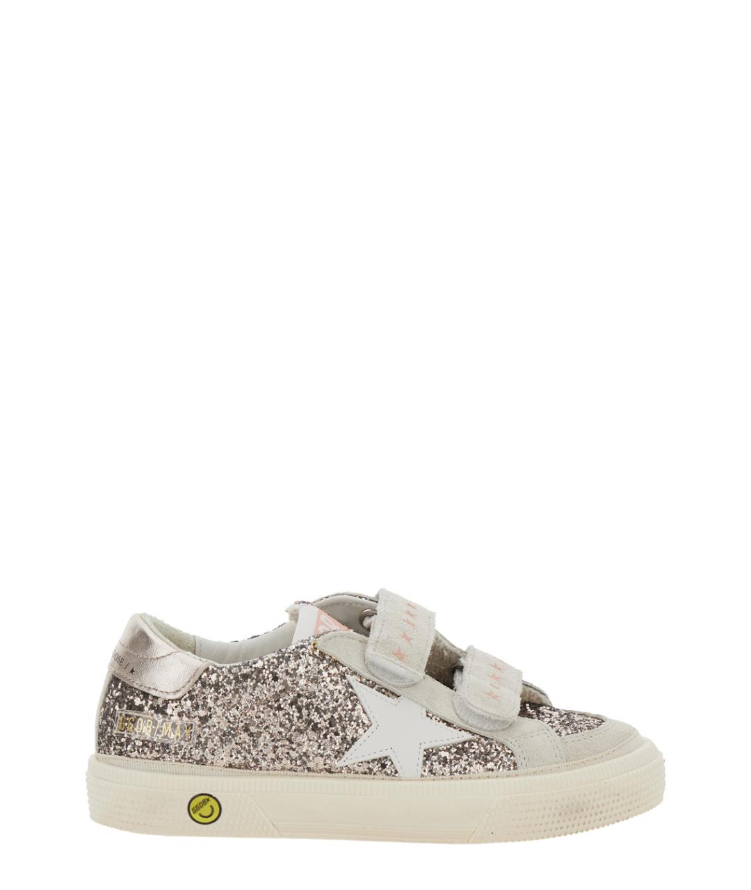 GOLDEN GOOSE Серебряные синтетические кеды, фото 1