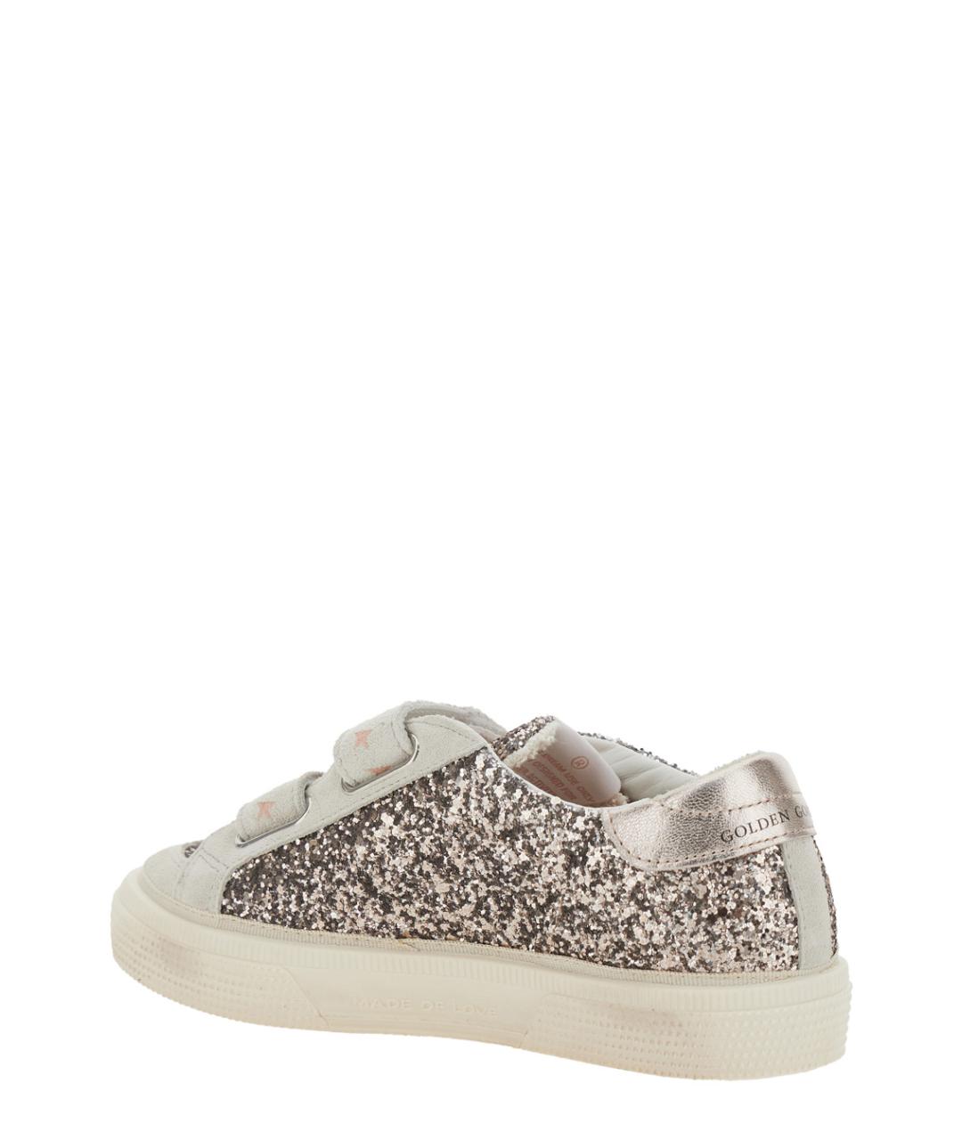 GOLDEN GOOSE Серебряные синтетические кеды, фото 3
