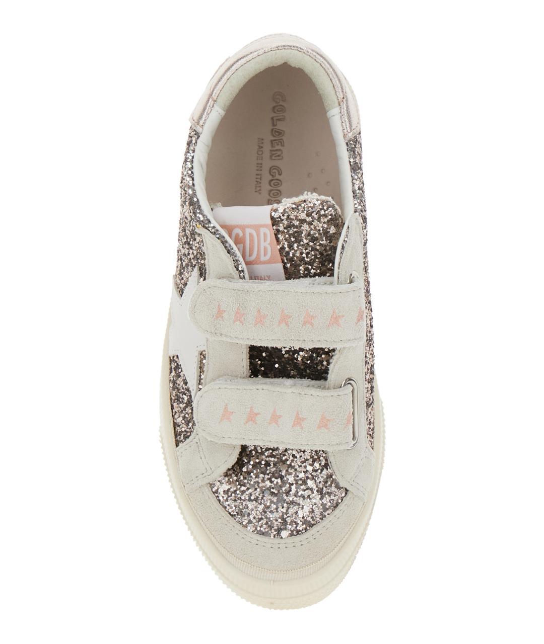 GOLDEN GOOSE Серебряные синтетические кеды, фото 4