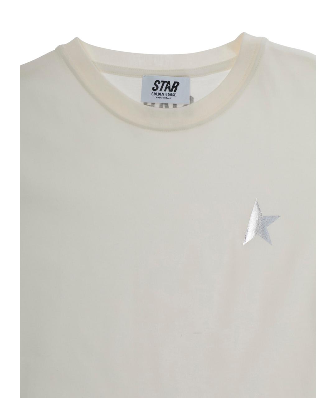 GOLDEN GOOSE Белая хлопковая детская футболка, фото 3