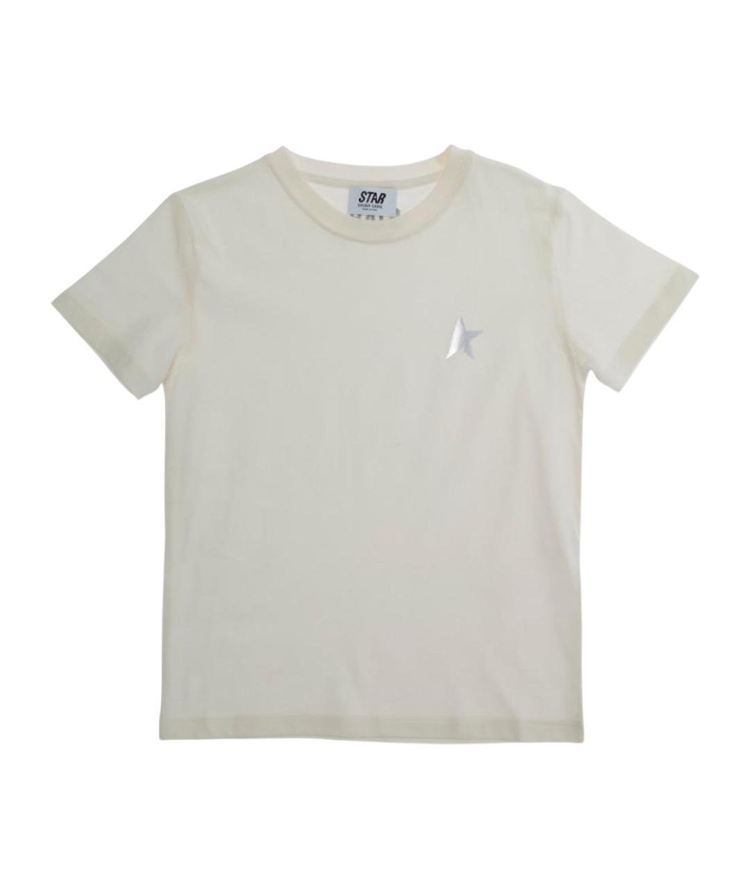 GOLDEN GOOSE Белая хлопковая детская футболка, фото 1